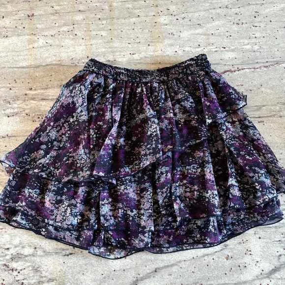 Abercrombie & Fitch short ruffle skirt, purple mixture M - Picture 1 of 6